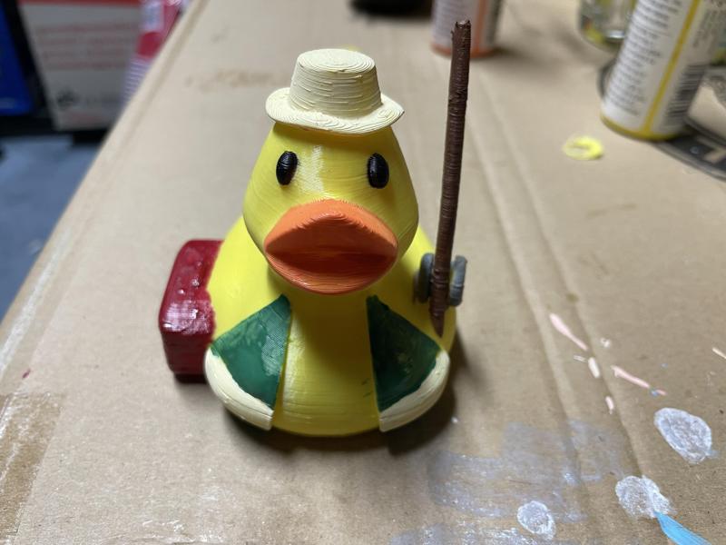 Gone Fishing Rubber Duck figure