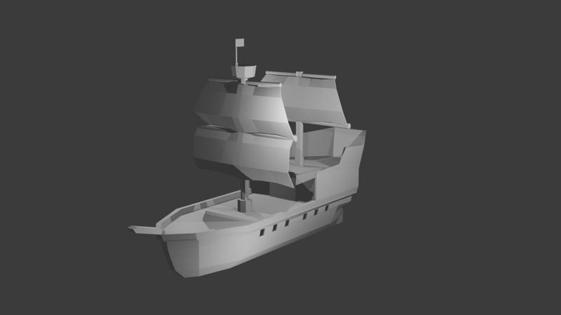Low Poly Pirate Ship