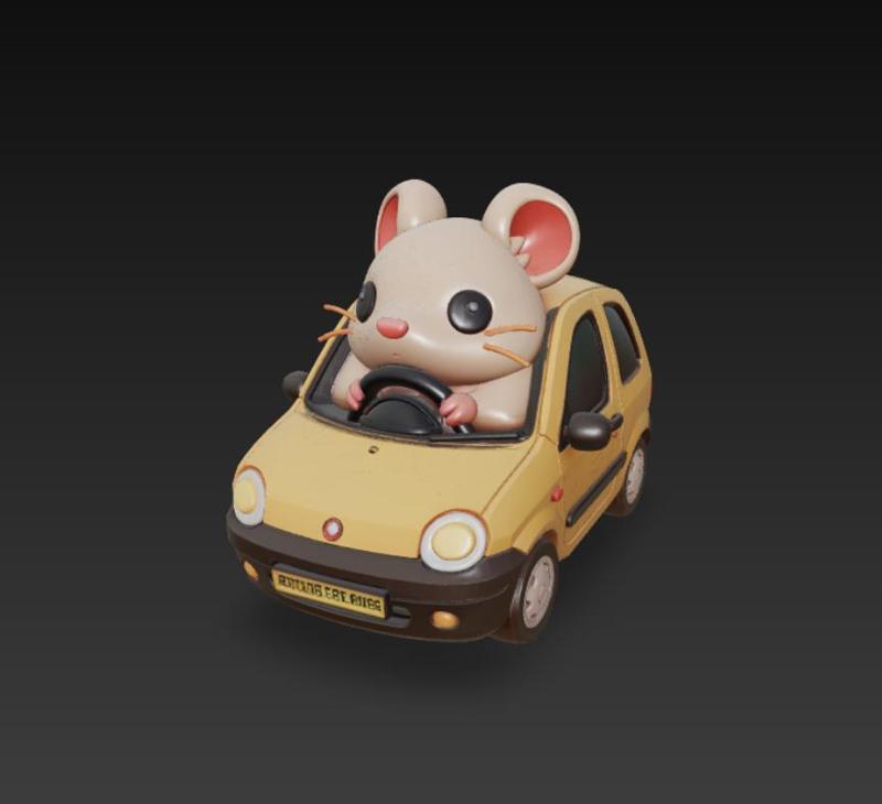 Szczur W Golfie Anime style