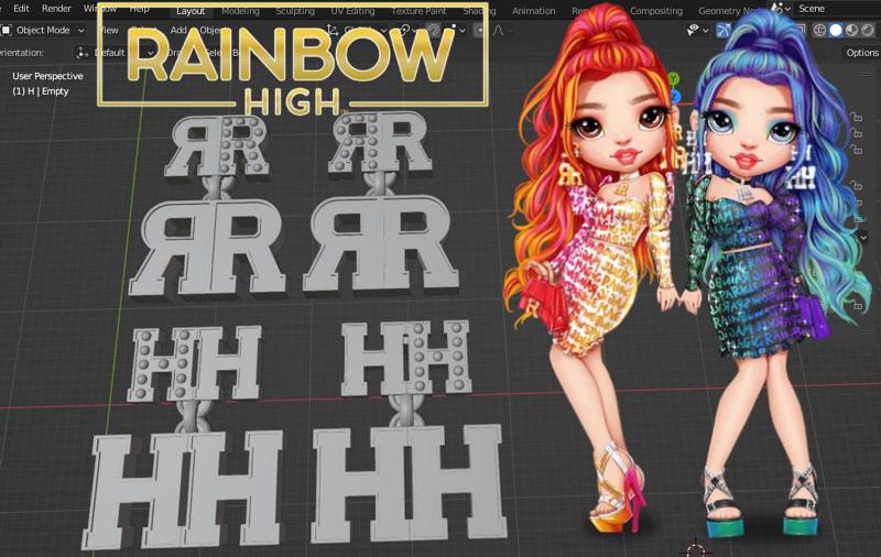 Rainbow High Holly and Laurel De'Vious Earrings