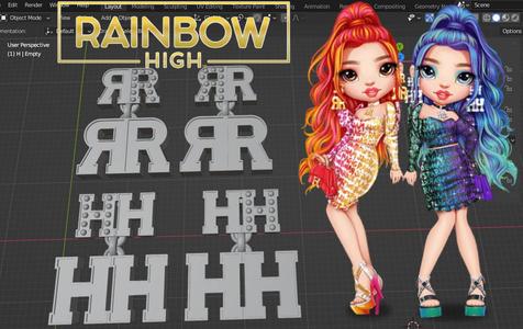 Rainbow High Holly and Laurel De'Vious Earrings