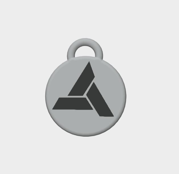 Abstergo Industries logo keychain - Assassins Creed