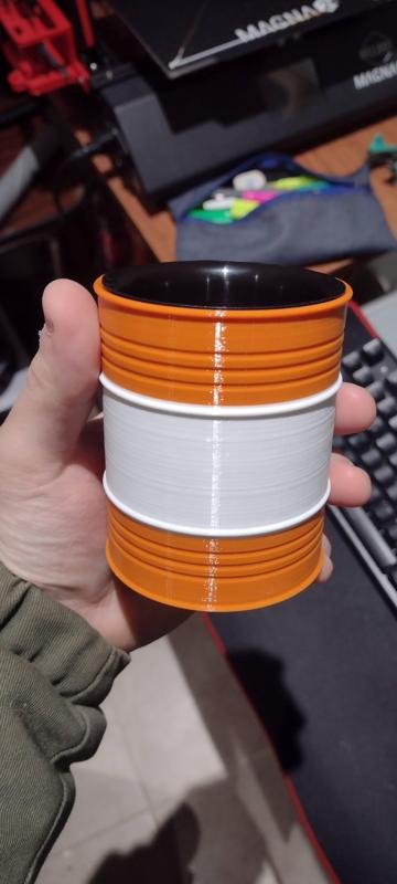 Matte smooth oil barrel