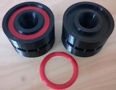 Wheels with groove and colored insert 