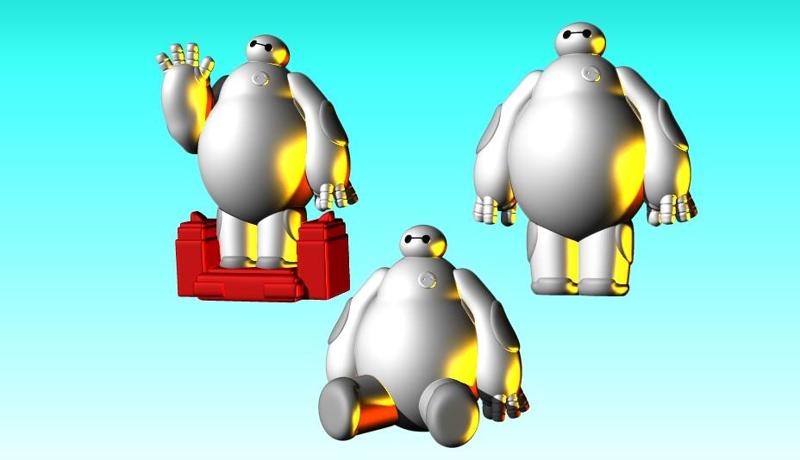 pack 3 models BAYMAX DISNEY PIXAR