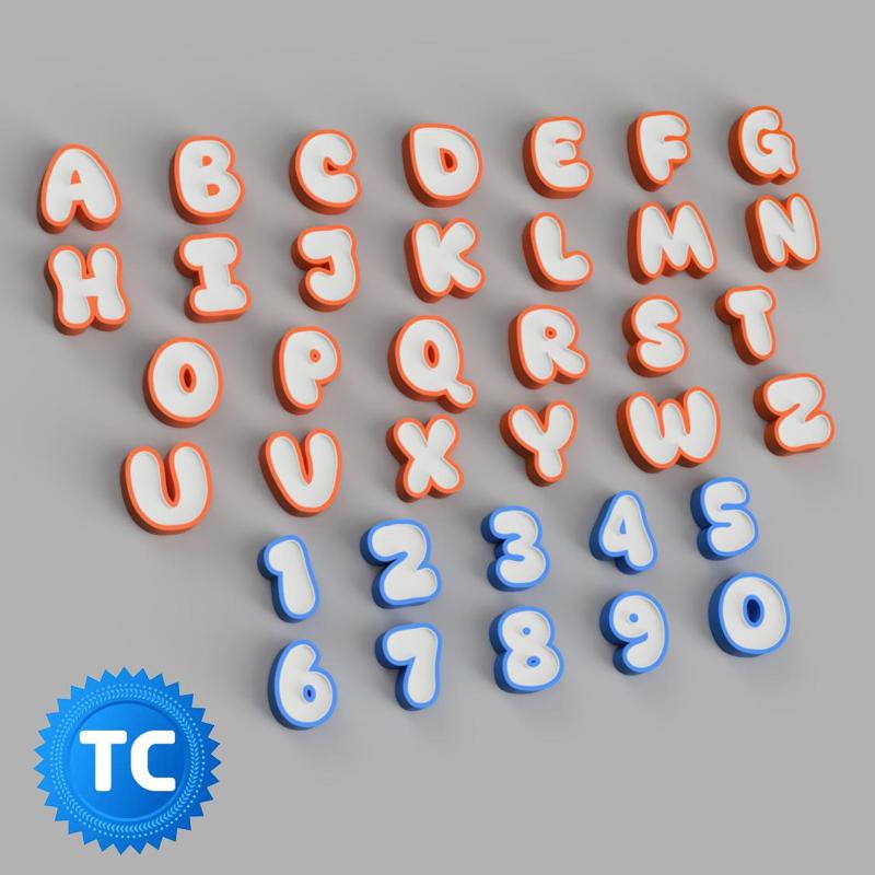 BURGUER - FONT NAMELED TC (TINKERCAD COMPATIBLE) - CREATE ALL WORDS IN LED LAMP