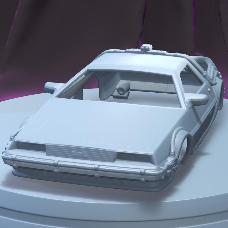 DeLorean DMC-12 BTTF II 1981 (1/24) Printable Car Body