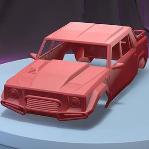 Lamborghini LM002 1986  (1/24) PRINTABLE CAR BODY