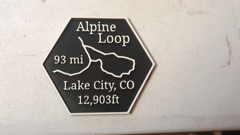 Maverick's Trail Badge Hexagon Alpine Loop Lake City Colorado