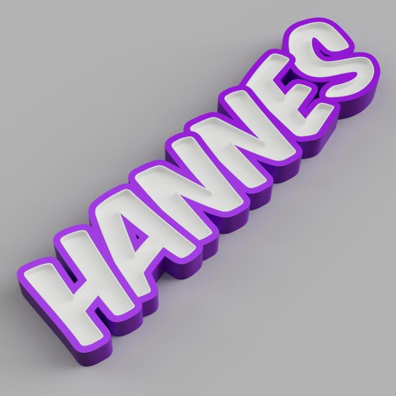 NAMELED HANNES - LED LAMP WITH NAME