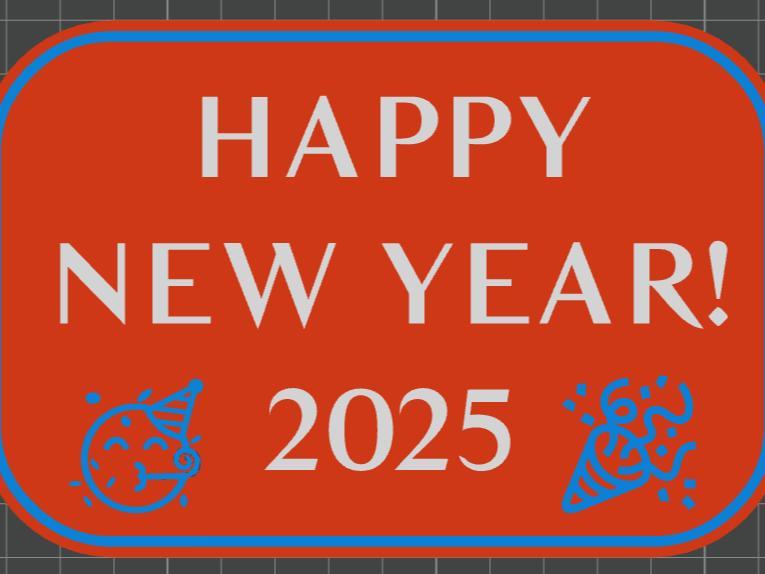 Happy New Year 2025 Sign