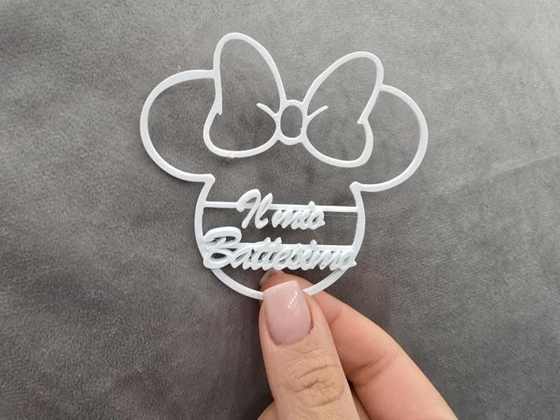 Minnie Mouse Place Cards for Girls' Christening