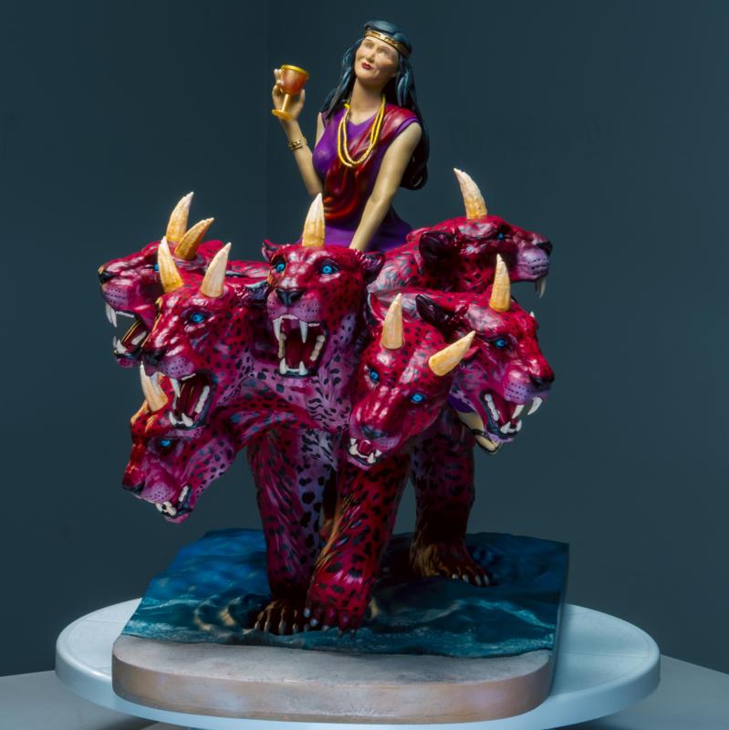 The Harlot Sitting on the Scarlet Beast with Seven Heads and Ten Horns - Revelation 17 (Version 2)