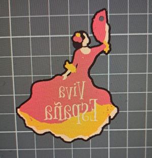 Flamenco dancer keychain