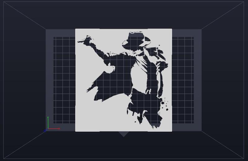 Micheal Jackson t-shirt stencil