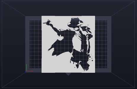 Micheal Jackson t-shirt stencil
