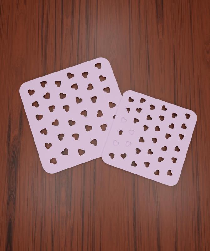 Stencil "Textura #56" (Hearts)