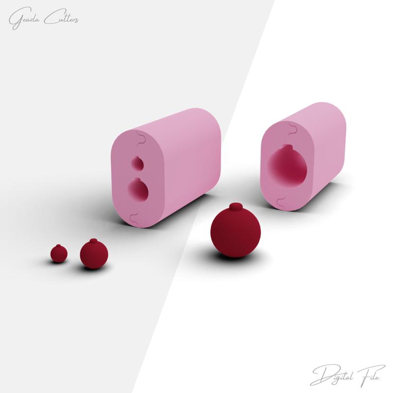 Christmas Ornament Bead Roller For Polymer Clay, Ornament Bead Making Tool, Polymer Clay Tool, 3 Sizes Included, Digital STL File, No: 748