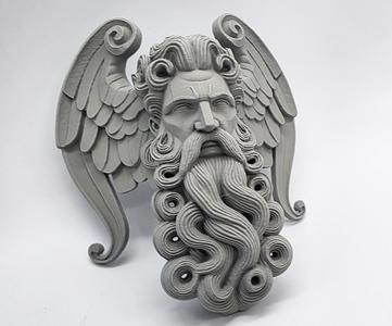 Winged Zeus Sculpture w/Stand