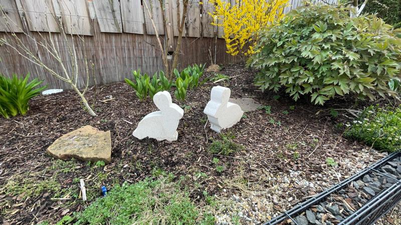 Easter bunny garden decoration