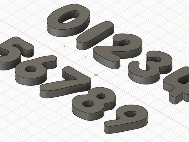 Numbers, homemade, scalable, 10 Numbers