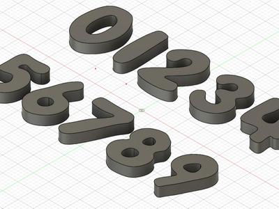 Numbers, homemade, scalable, 10 Numbers