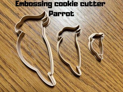 Cookie cutter parrot (3 sizes) 