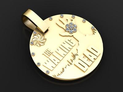 The Walking Dead Inspired Gold Pendant