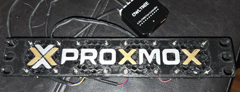 10 inch rack Proxmox 1U blank with 4 40mm Fans
