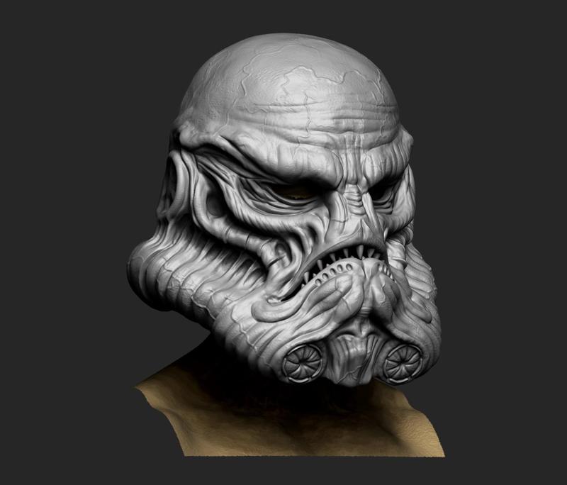 Exclusive Organic Stormtrooper helmet Star Wars 3D print model