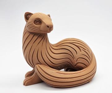 Wood Carved Ferret