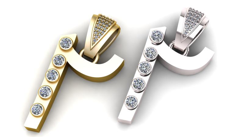 abstract pendant, 3d printable model