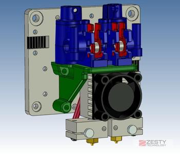D-Bot Chimera/Cyclops adapter for the Dual Nimble V1 using the printingSome carriage