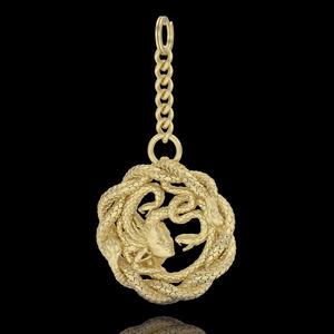 Key holder chain printable 3D model Medusa