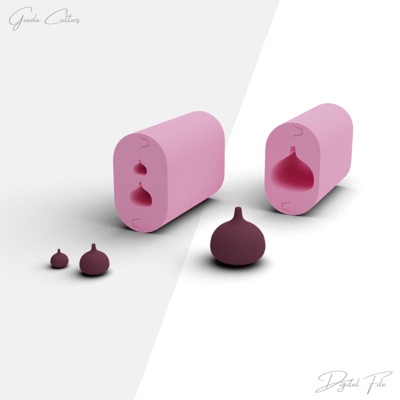 Fig Fruit Bead Roller For Polymer Clay, Fig Shape Bead Making Tool, Polymer Clay Tool, 3 Sizes Included, Digital STL File, No: 740