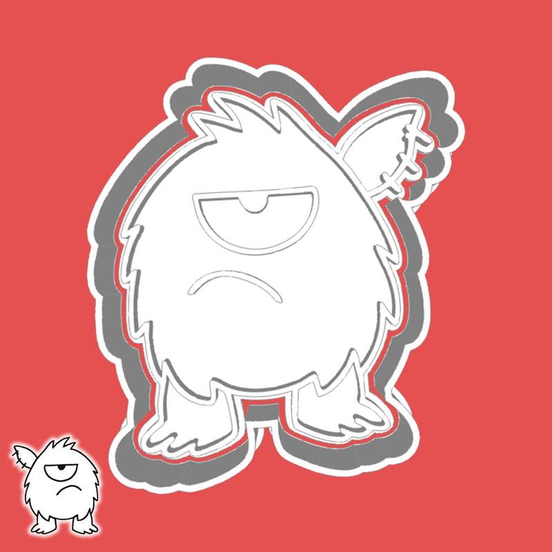 Cute monsters cookie cutters - grumpkin monster