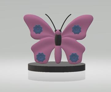 cute butterfly sculpture 3D printable model