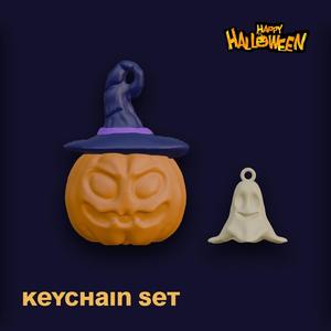Halloween Keychain Set – 3D Printable Pumpkin and Ghost Keychains