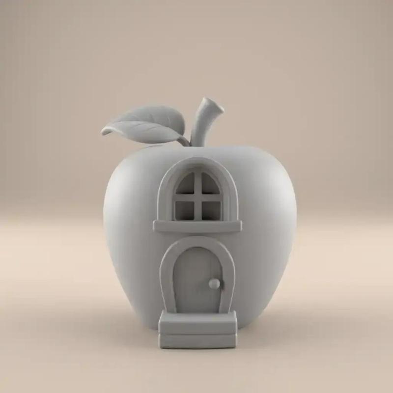 Cozy Apple House STL Fairy Tale 3D Print Model