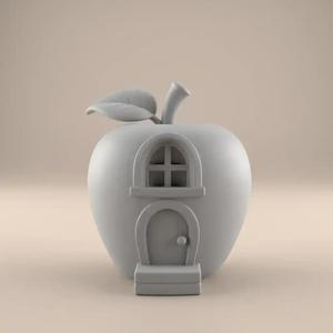 Cozy Apple House STL Fairy Tale 3D Print Model