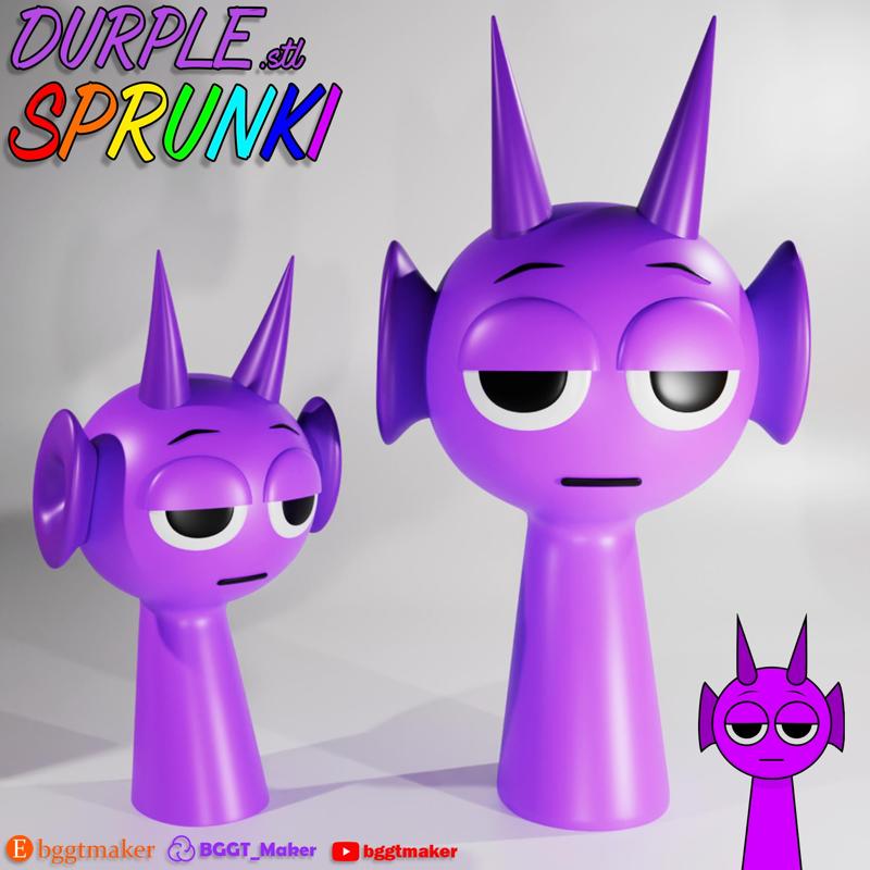 DURPLE SPRUNKI INCREDIBOX PURPLE | Sprunki 3D Model STL Fan Art