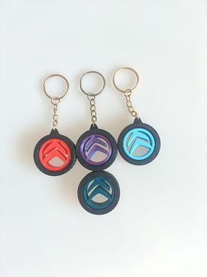 Citroën Gyroscope Tire Keychain – Rotating Logo