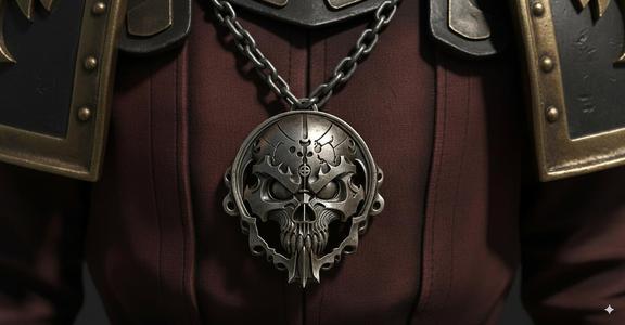 Pendant: Skull Relic of the Machine Cult for cosplay