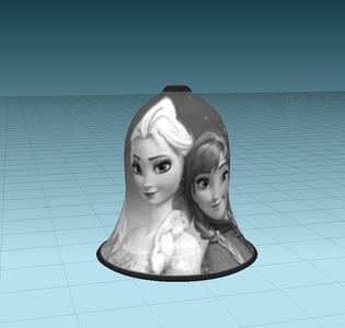 Christmas bell litho THE SNOW QUEEN