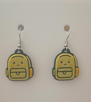 BookBag Earrings & Keychain | No AMS Needed | Back to School Teacher Gift 3D Print STL