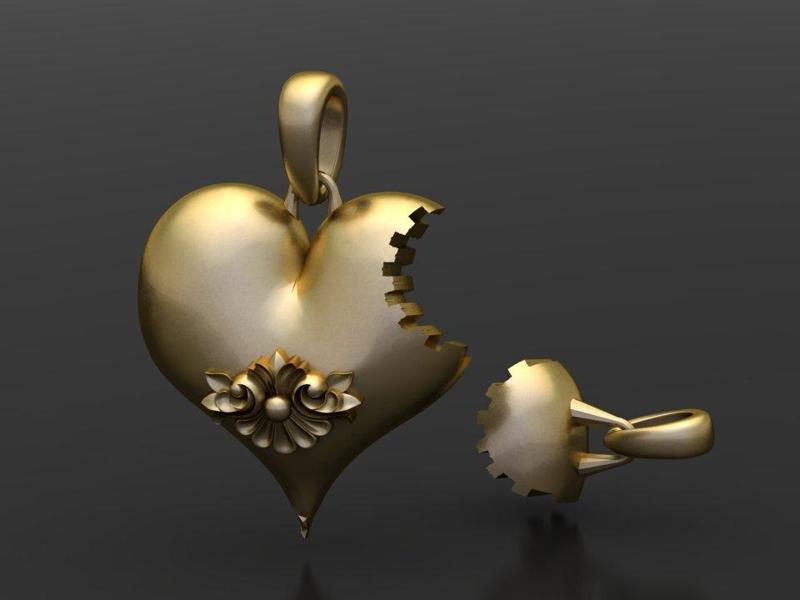 broken heart pendant
