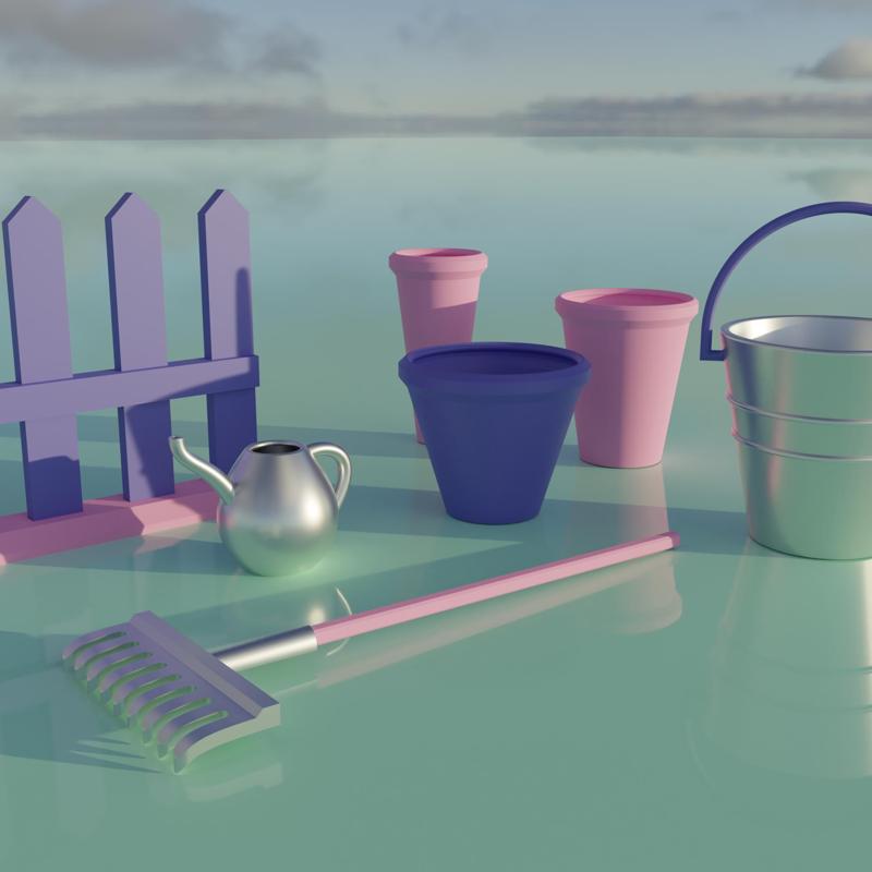 1/6 scale garden accesory set for Barbie