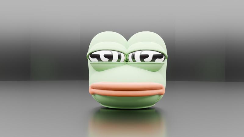 Pepe Frog Head 3D Model Low-poly 3D print model