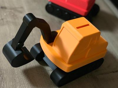 Excavator Piggy Bank