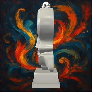 Abstract Dual Faces Question Sculpture – SoliDRawinGs SG665
